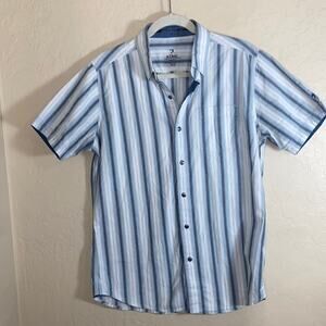 Kuhl striped short sleeve button front shirt
